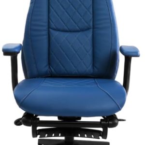 Chill Chair: Elegant Blue Reclining Office Chair with Deep Tissue Massage for Comfort & Productivity
