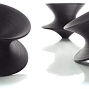 360° Rotating Gyro Swivel Chair, Indoor/Outdoor Sports Stool (Black, Small)