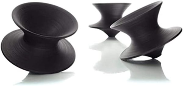 360° Rotating Gyro Swivel Chair, Indoor/Outdoor Sports Stool (Black, Small)