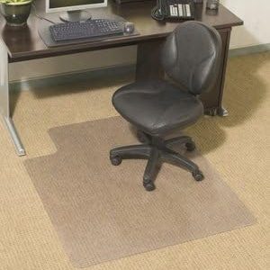 45" x 53" Clear Chair Mat for Carpet, 1/5" Thick with Lip