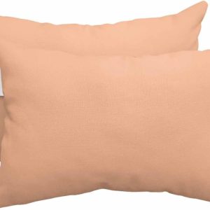 Pink Waterproof Headrest Pillow for Outdoor Beach Chair, 11x16 (2 PCS), Peach Tone
