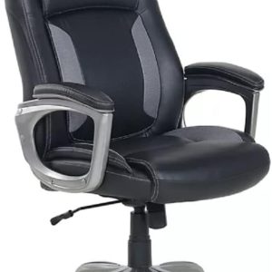 Serta Manager's Chair, Black Bonded Leather, Memory Foam, 275lb Capacity