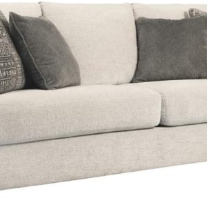 Ashley Soletren Modern Chenille Sofa with 4 Pillows, Off-White