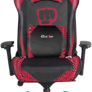 Pewdiepie Edition Throttle Series Gaming Chair - Ergonomic with Lumbar and Head Support, Black/Red