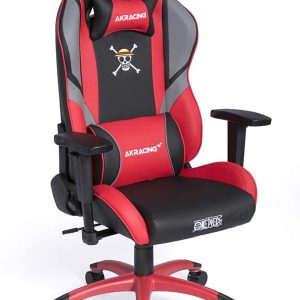 AKRacing Luffy Red One Piece Gaming Chair, PU Leather, 180° Reclining