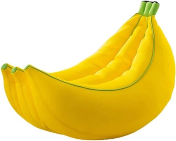 Banana-Shaped Bean Bag Sofa Chair with Mesh Cloth