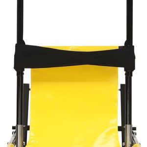 Folding Stair Climbing Wheelchair, 350 lbs Capacity, Manual Lift for Elderly Transfer, Portable with Adjustable Headrest