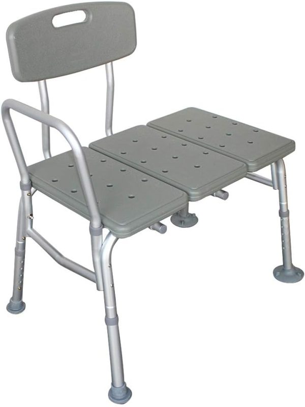 Adjustable Backrest Transfer Bench for Shower or Bath