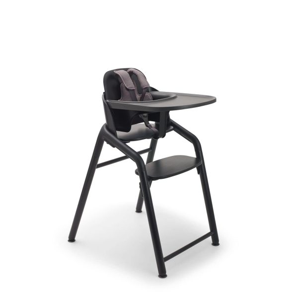 Bugaboo Giraffe Wooden Baby High Chair, Adjustable, Easy-Clean, Safe, Ergonomic, Suitable from Birth with Newborn Set (Sold Separately), Black