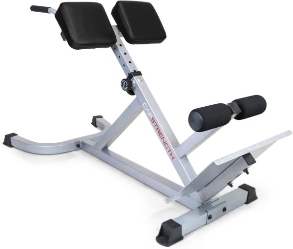 CAPHAUS 45 Degree Roman Chair with Dip Station and Adjustable Ab Bench for Glutes, Hamstring, and Back Training