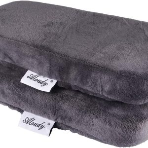 Aloudy Ergonomic Memory Foam Armrest Pads for Office and Gaming Chairs, Set of 2, Gray