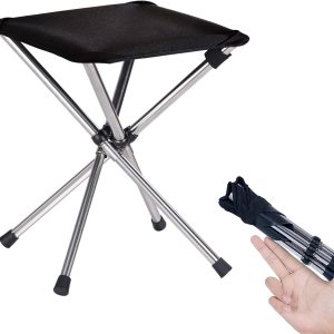 Compact Lightweight Folding Camping Stool with Carry Bag