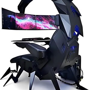 Scorpion Gaming Cockpit Ergonomic Chair - Space Capsule Design, Black