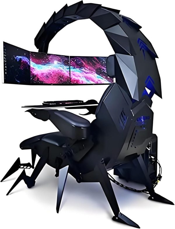 Scorpion Gaming Cockpit Ergonomic Chair - Space Capsule Design, Black