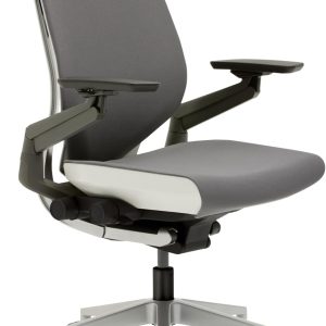 Steelcase Gesture Ergonomic Office Chair with Wheels, Adjustable Arms, Graphite Gray Fabric