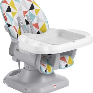 Fisher-Price SpaceSaver High Chair & Booster with Washable Tray, Windmill