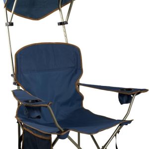 Quik Shade Max Folding Camp Chair with UV Sun Protection Canopy