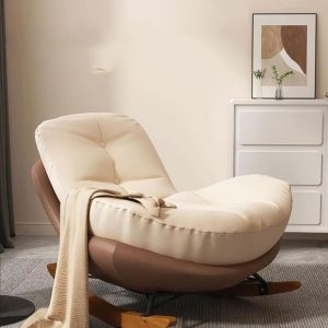 Penguin Rocking Chair: Modern, Luxurious, Single-Seat Lounge for Living Room or Balcony