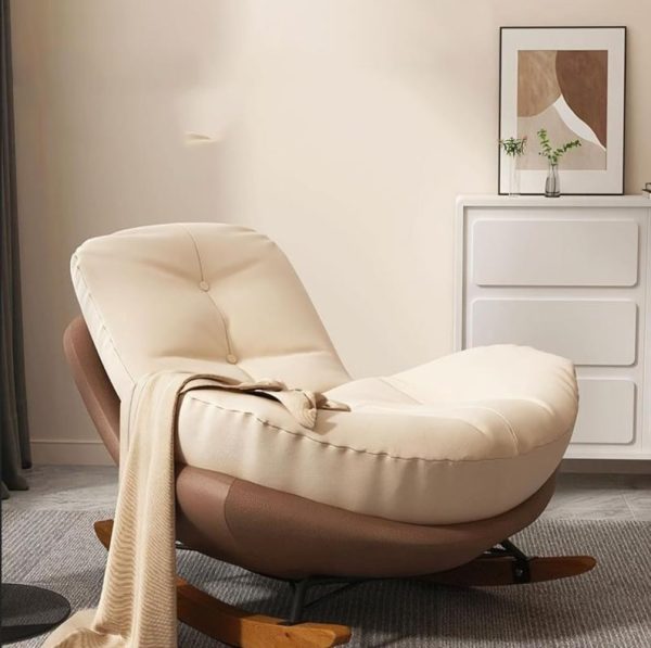 Penguin Rocking Chair: Modern, Luxurious, Single-Seat Lounge for Living Room or Balcony