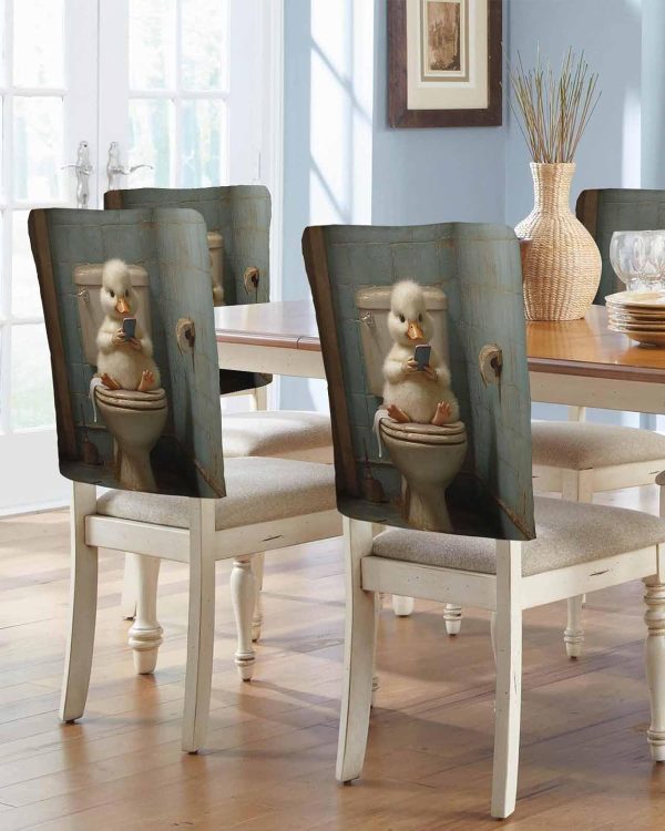 Set of 6 Vintage Toilet Animal Chair Covers for Dining Room and Parties