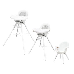 Boon GRUB Adjustable Baby High Chair, Convertible to Toddler Chair, for Ages 6 Months to 6 Years, Dishwasher-Safe, White