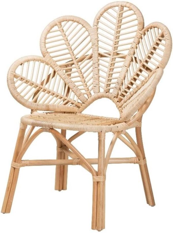 Bianca Modern Bohemian Rattan Flower Chair