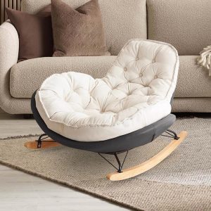 Penguin Rocking Sofa Chair, Dark Gray, Indoor/Outdoor, Simple & Stylish