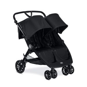 Britax B-Lively Double Stroller, Raven - Quick Fold, Adjustable Handle, All-Wheel Suspension