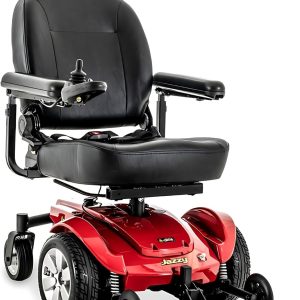 Pride Mobility Jazzy Select Power Chair - Electric Wheelchair, 300 lbs Capacity, U-1 Battery, 20"x18-20" Seat, Red