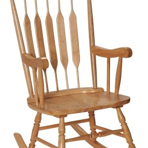Classic Wooden Rocking Chair - Comfortable, Vintage Style for Any Room (Natural Wood)