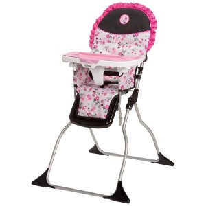 Disney Baby Minnie Mouse Foldable High Chair, 3-Position Tray, Garden Delight
