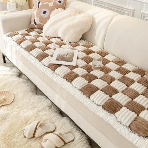 Washable Anti-Slip Pet Couch Cover for Large Dogs, 27x59 inch, Dark Coffee