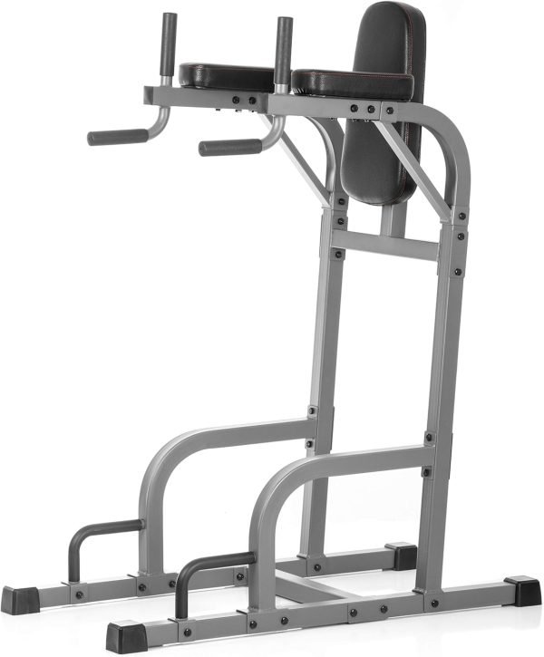 XMARK Knee Raise & Dip Stand with Push-Up Station for Core and Upper Body Workouts