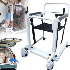 Adjustable Home Wheelchair Lift with Padded Seat, 330 lbs Capacity