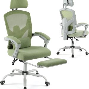 Sweetcrispy Ergonomic Mesh Office Chair with Lumbar Support, Green