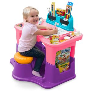 Simplay3 Kids Art Desk and Chair Set with Storage