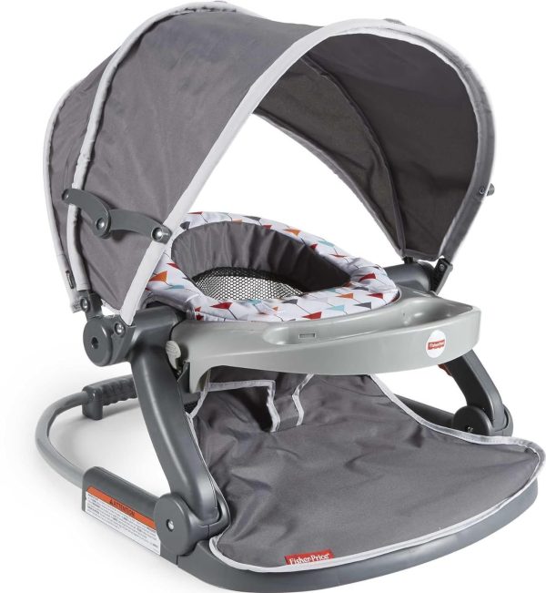 Fisher-Price On-the-Go Baby Floor Seat with Tray and Canopy