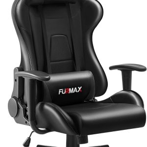 Furmax Ergonomic Gaming Chair with Headrest and Lumbar Support, Black