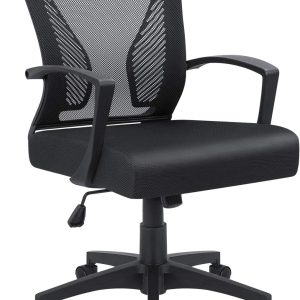 Furmax Ergonomic Mesh Office Chair with Lumbar Support and Armrests (Black)