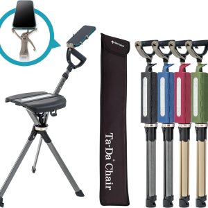 Ta-Da Chair Series 2 PRO: Portable Folding Walking Stick with Seat