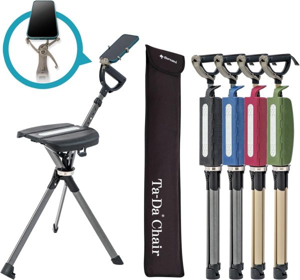 Ta-Da Chair Series 2 PRO: Portable Folding Walking Stick with Seat