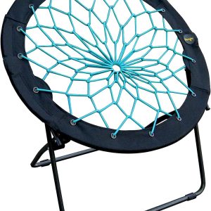 Zenithen Foldable Bungee Chair for Dorms, Living Rooms, Camping & Gaming, Teal (1 Pack)