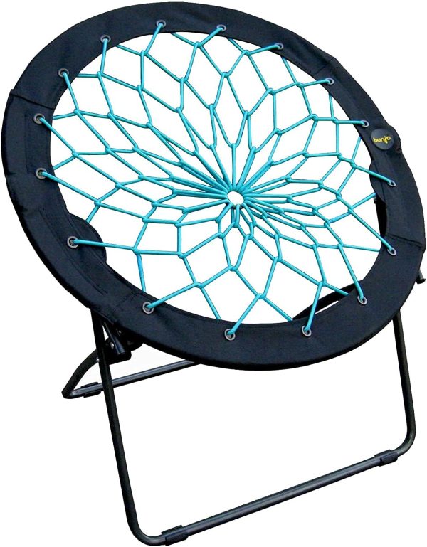 Zenithen Foldable Bungee Chair for Dorms, Living Rooms, Camping & Gaming, Teal (1 Pack)