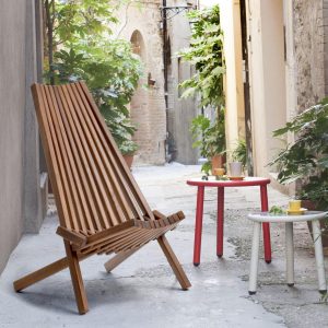 Boho Folding Wood Chair with Ergonomic Seat, Low Profile, 250 lbs Capacity for Patio, Porch, Lawn, or Home