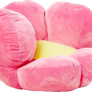 Children's Plush Pink Floral Chair, 21x19x19 Inch