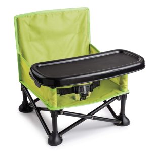 Bright Starts Pop 'N Sit Portable Booster Chair, Green, 6 Months to 3 Years