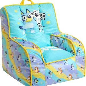 Bluey & Chloe Kids Micromink Bean Bag Sofa Chair, Ages 3+