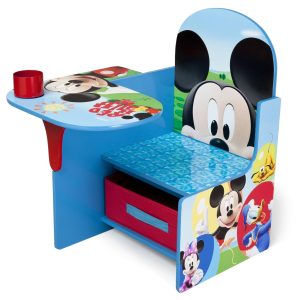 Delta Children Mickey Mouse Chair Desk – Kids Desk with Storage Bin