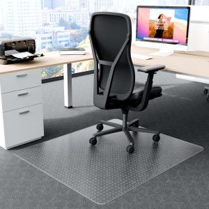 Office Chair Mat for Carpet, 45" x 53" Transparent Plastic Protector for Desk Chairs
