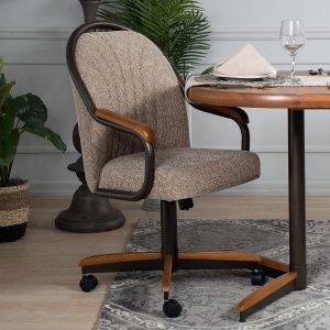 Casual Dining Swivel Tilt Rolling Chair - 38"H x 24"W x 22"D, Metal